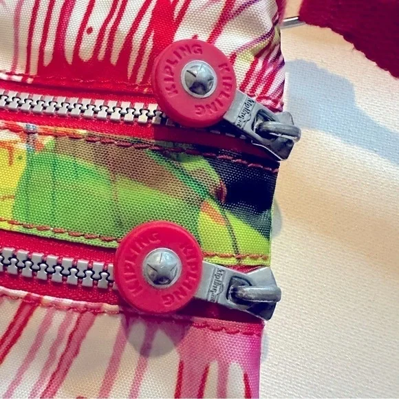 Kipling Alvar XS Cross Body Minibag Bright Rainbow Splatter Abstract Print - Picture 6 of 11